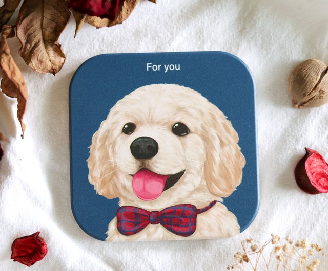 Dog Ceramic Absorbent Coaster Golden Retriever Barking Cute Animal