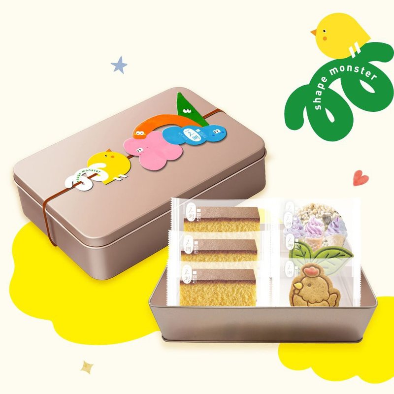 【一之鄉】小怪獸的派對禮盒(附提袋) - 蛋糕/甜點 - 新鮮食材 金色