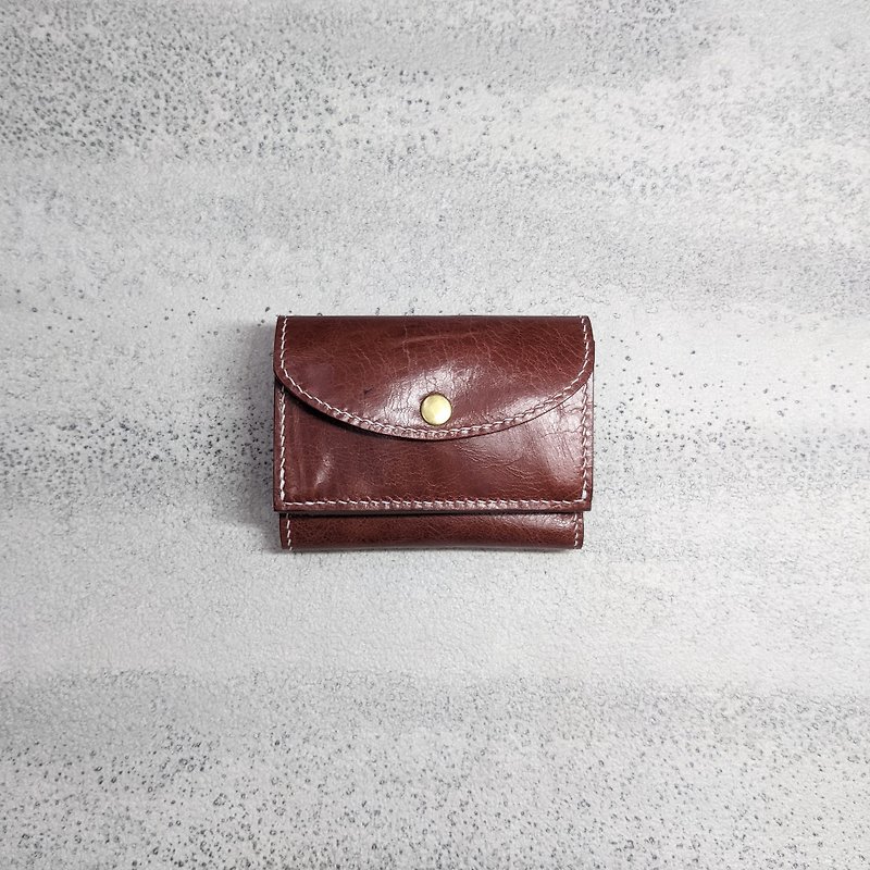 mini wallet - Wallets - Genuine Leather Brown