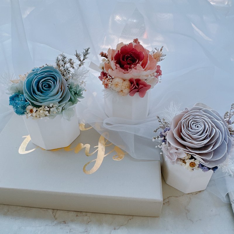 Powder series comes, dried flowers are diffused, small table flowers are diffused, and immortal flowers can be customized/Valentine's Day/Commemorative - Dried Flowers & Bouquets - Plants & Flowers Pink