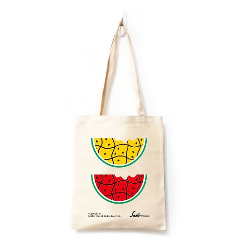 PEACE 托特包 環保袋 手拿 手提袋 西瓜 水果 提袋 側背袋