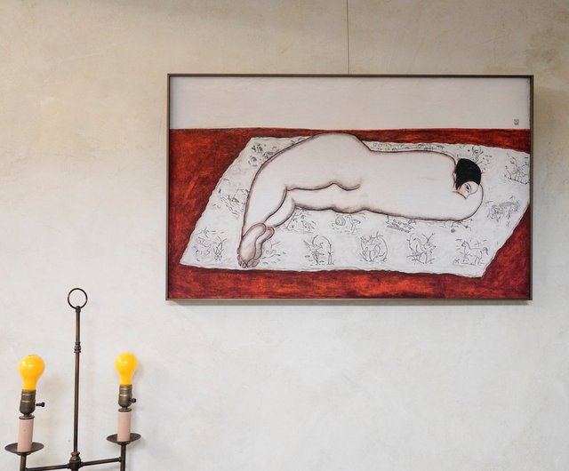 裸婦画 D 45×60㎝ 絵画 美術 アート トルソー 壁掛け オブジェ