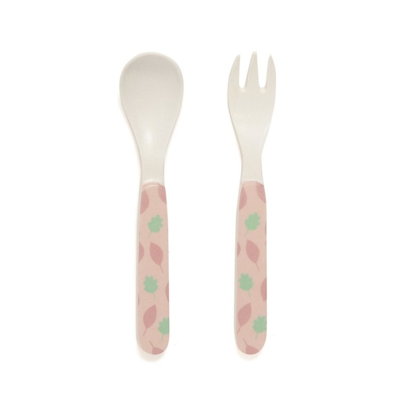 [Out of print and clear] Dutch Petit Monkey bamboo fiber fork and spoon set-Fawn - Children's Tablewear - Eco-Friendly Materials 