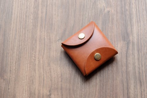 DOZI 豆子皮革手作 手工皮件 | 客製化禮物 | 植鞣革-四開零錢包