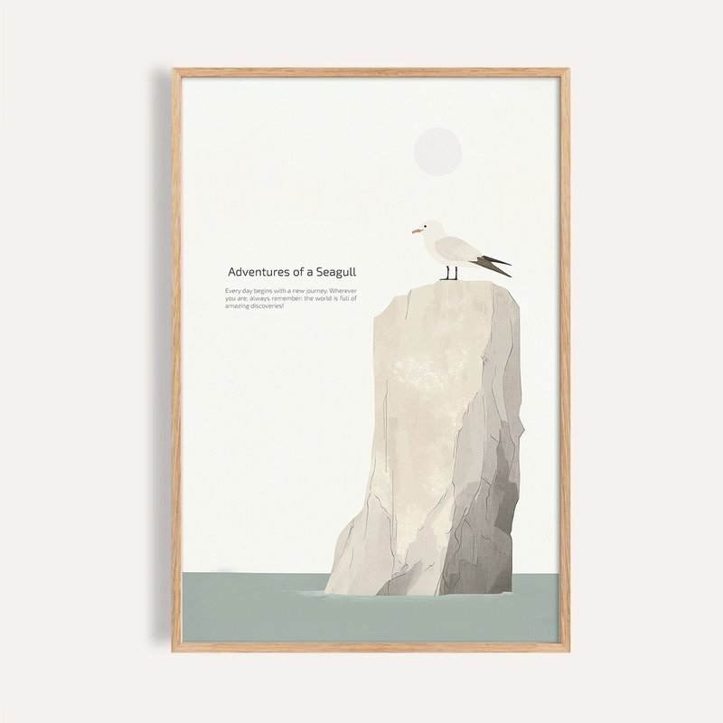 海鷗與旅程 Adventures of a Seagull / 童話系列插畫掛畫 海報 - 海報/掛畫/掛布 - 紙 