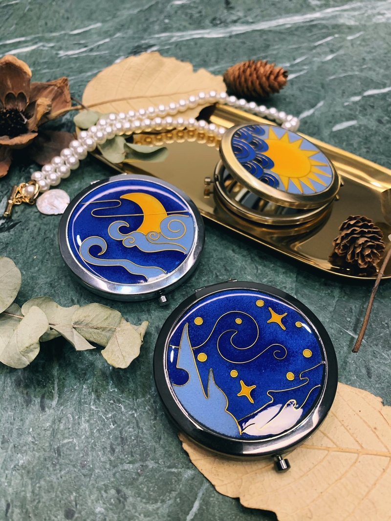 │景泰藍工藝 • 金絲琺瑯畫│小鏡子&迷你收納盒 - 金工/飾品 - 其他材質 