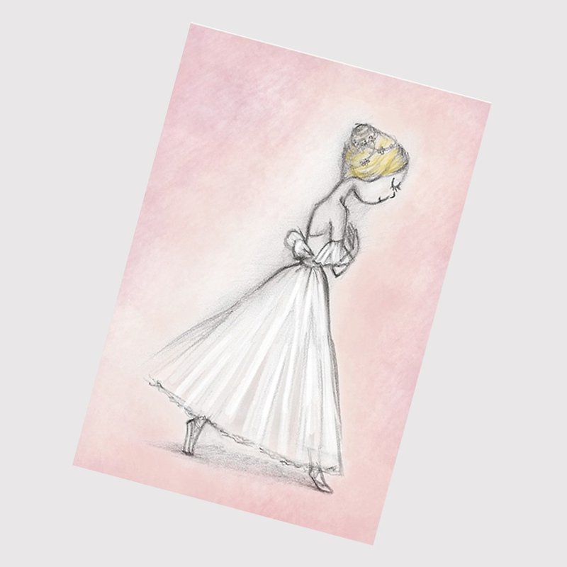 Yizike Ballet | Fairy Ballet Postcard - การ์ด/โปสการ์ด - กระดาษ สึชมพู