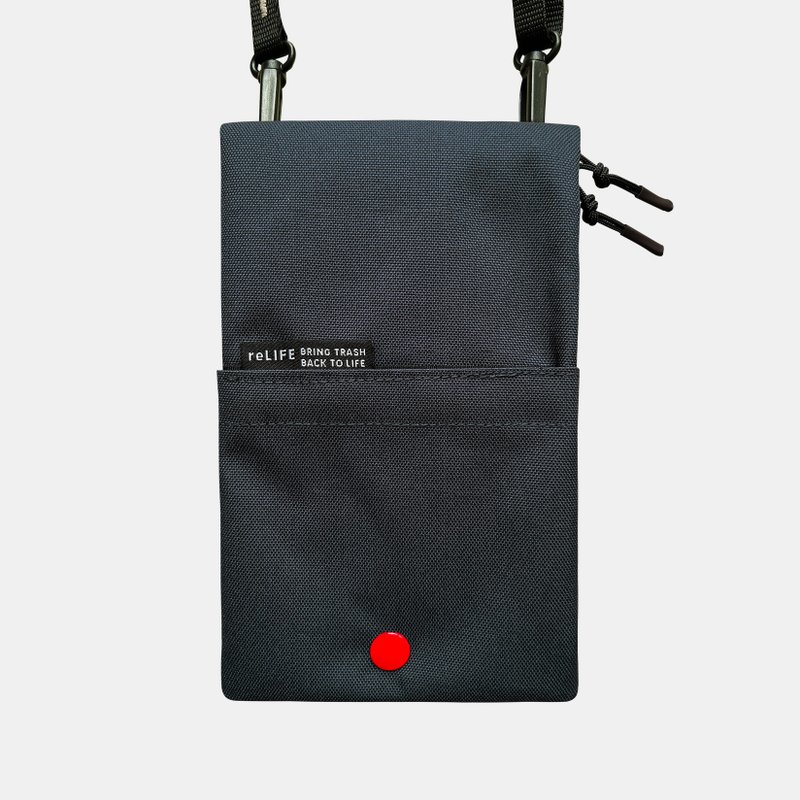 Hoop relife charcoal navy sling bag - Wallets - Eco-Friendly Materials 