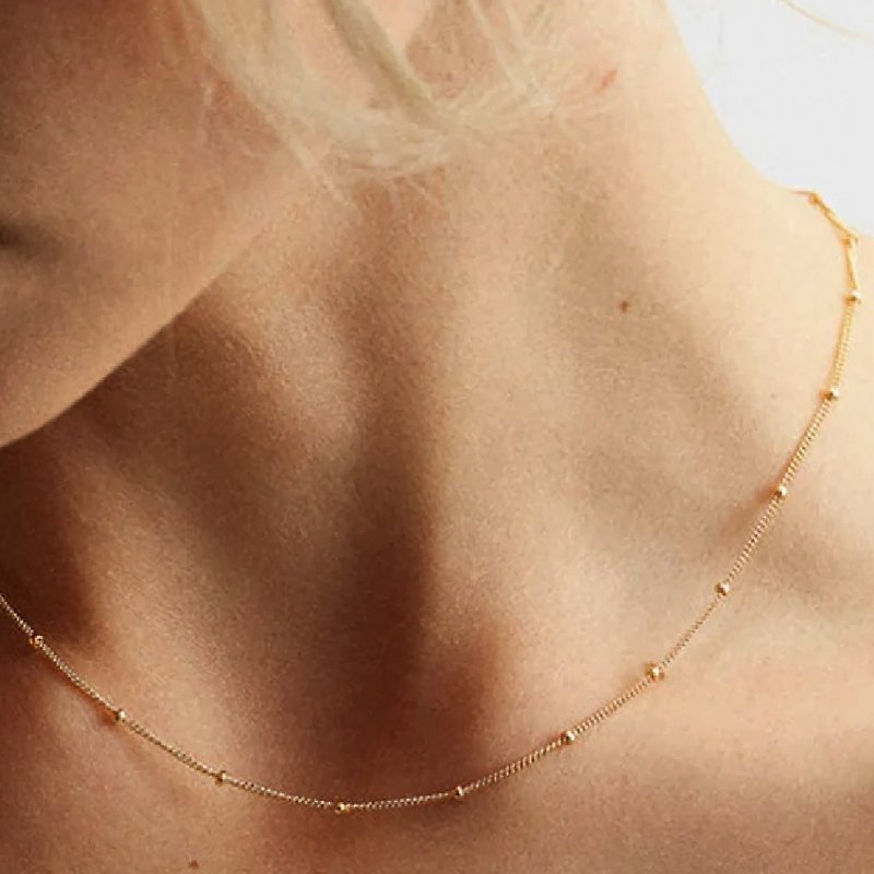 [CReAM] Pre-Order Jessie American 18K Gold Plated O-word Chain Simple Naked Chain 40cm - Necklaces - Other Metals 