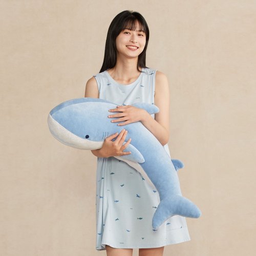 YVONNE COLLECTION以旺傢飾 鯊魚彎型抱枕-海島藍