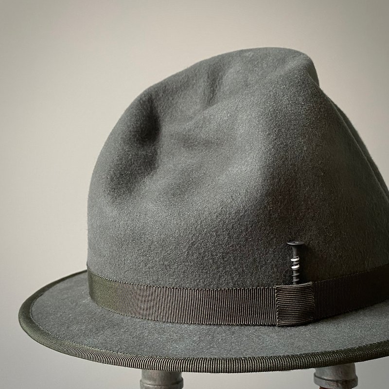 HYOKOU Rock Hat-Gray - หมวก - ขนแกะ สีเทา