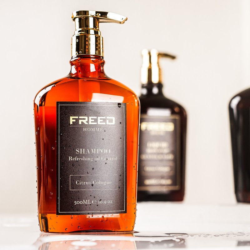 【FREED】Men's Ultimate Fragrance Caffeine Shampoo - Citrus Cologne 500ML Free engraving - Shampoos - Plastic Orange