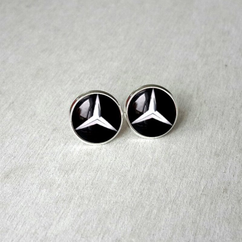 Mercedes earrings studs - Earrings & Clip-ons - Stainless Steel 