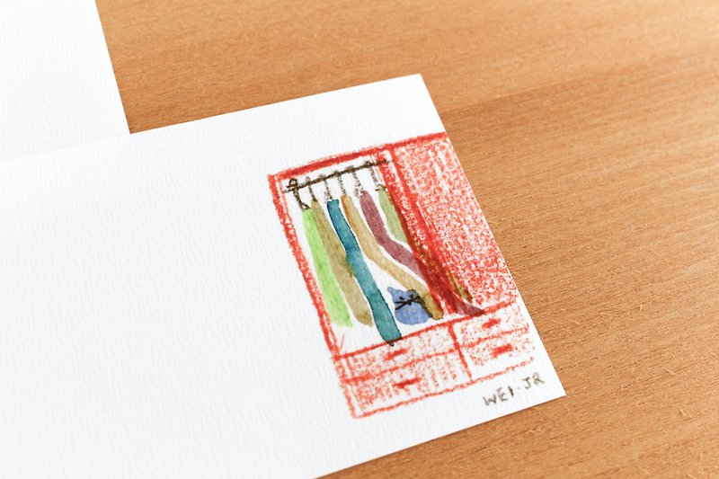 Meow daily small card you can not see me - การ์ด/โปสการ์ด - กระดาษ สีน้ำเงิน