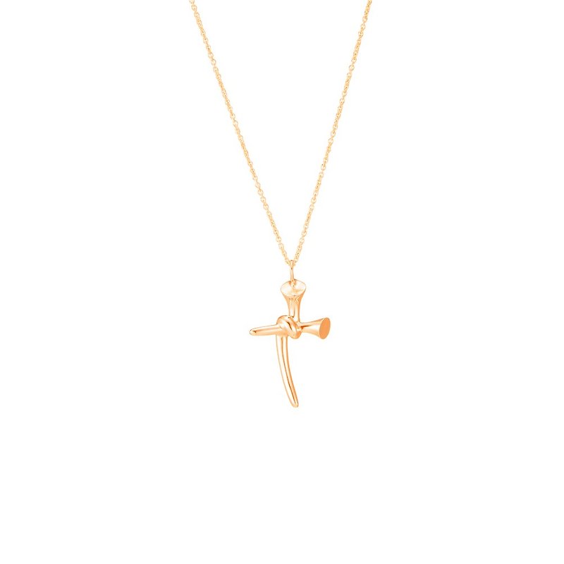 Nail Rose Gold ZS - Comes with K Gold Chain - Necklaces - Other Materials Gold