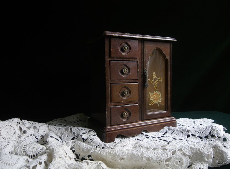 [OLD-TIME] Early Taiwan-made jewelry cabinet - กล่องเก็บของ - วัสดุอื่นๆ หลากหลายสี