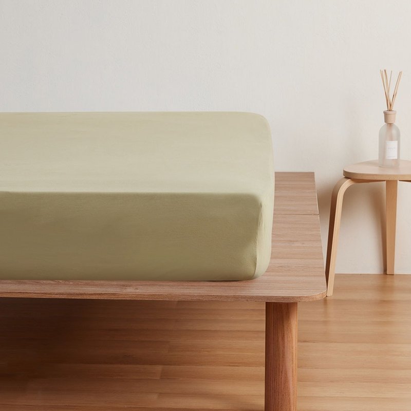 Pure cotton plain extra large bed bag-matcha green - Bedding - Cotton & Hemp Green