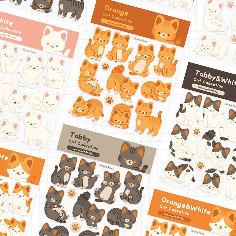 Cat collection 4 - Sticker sheet - Stickers - Waterproof Material 