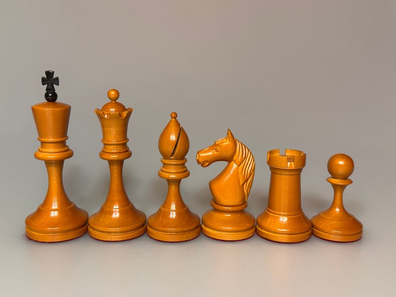 Soviet Russian Chess set Moscow 1925 (Replica) - 桌遊/牌卡 - 木頭 黑色