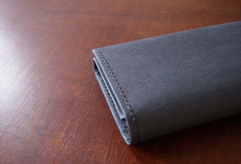 - Washed paper long clip / ash * new color - Wallets - Paper Gray