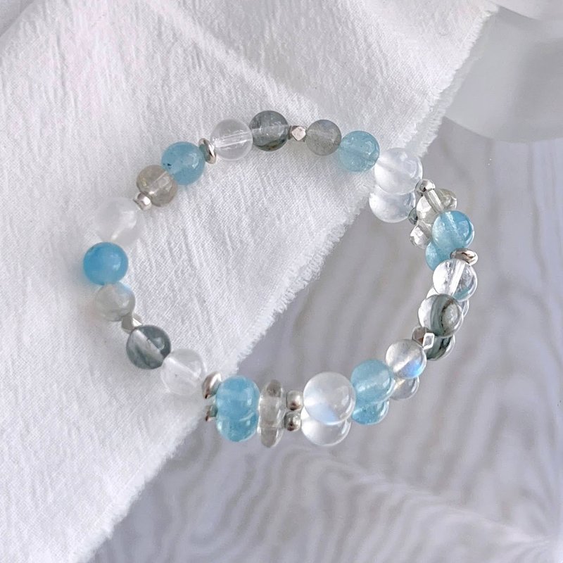 Wind Chime Festival Symphony/S925 Silver Natural Crystal Energy Bracelet/Customized Gift - สร้อยข้อมือ - คริสตัล 