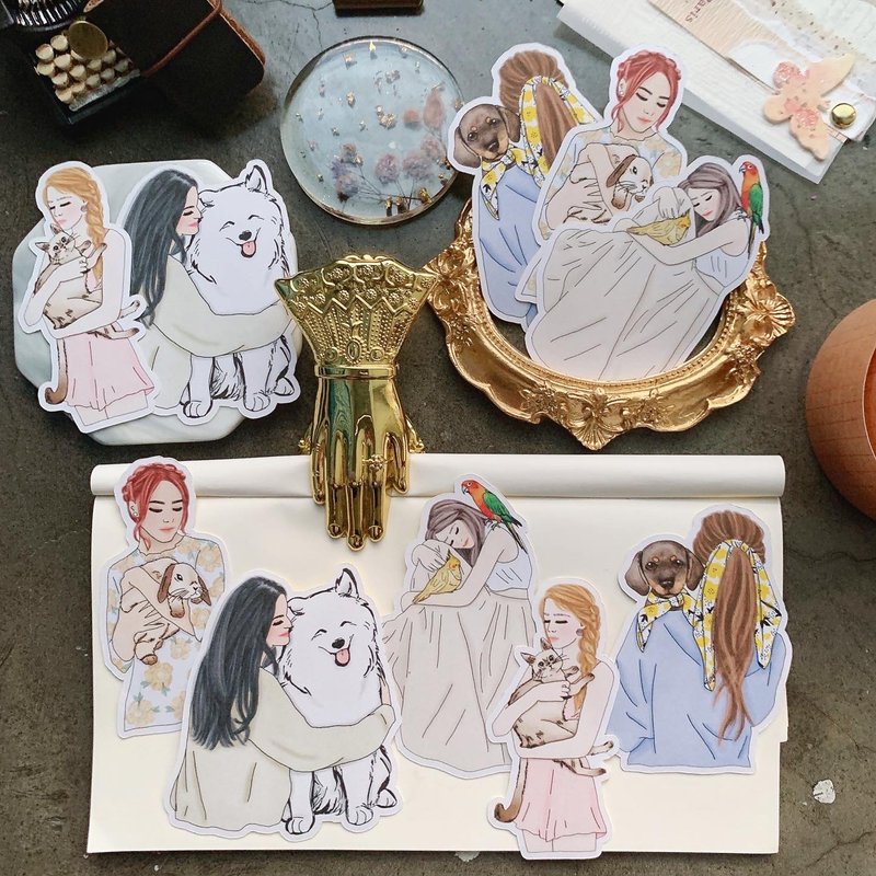 Furry Friends Sticker - 貼紙 - 紙 