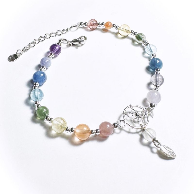 Rainbow Dream Catcher-Collection Series. Natural Ore Design Bracelet-D Style - Bracelets - Silver Multicolor