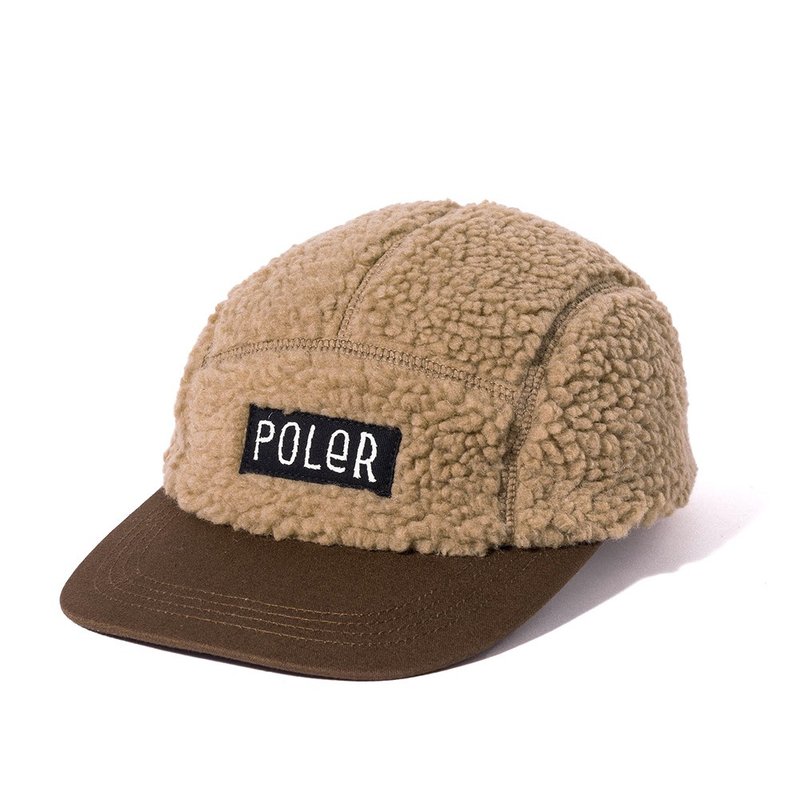日本限定 POLER BOA FLEECE 5P 搖粒絨五片羊毛帽 / 焦糖 - 帽子 - 其他材質 咖啡色