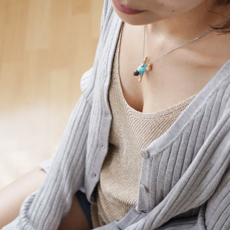 SQUISHY HUNTERS Necklace / Baby - 項鍊 - 其他材質 藍色