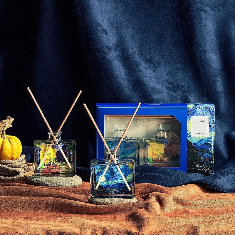 cocodor-Famous Painting Incense Series Gift Box-Van Gogh (Pure Cotton Fragrance) [Discount for more purchases] - Fragrances - Glass Blue