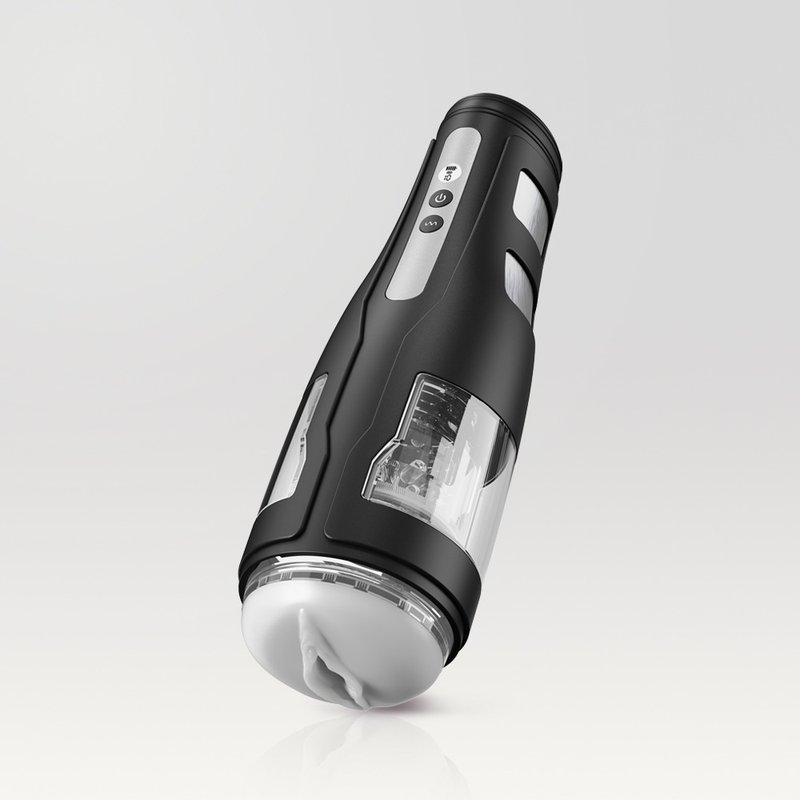 Dr.情趣 新阿姆斯特朗旋風噴射阿姆斯特朗砲 電動飛機杯 - 情趣用品 - 矽膠 黑色