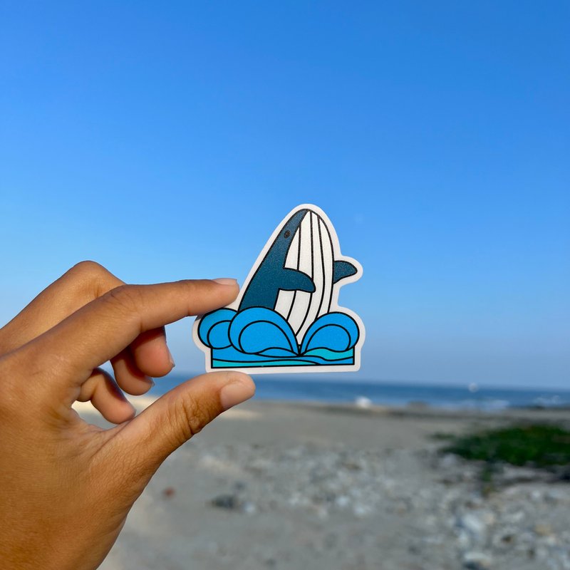 Haipai-Ocean Series 07 Colorful Whale Waterproof Sticker - สติกเกอร์ - พลาสติก 