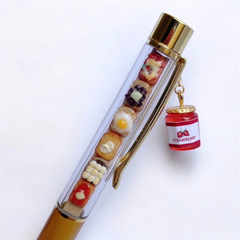 迷你吐司造型原子筆 - 原子筆 - 黏土 白色