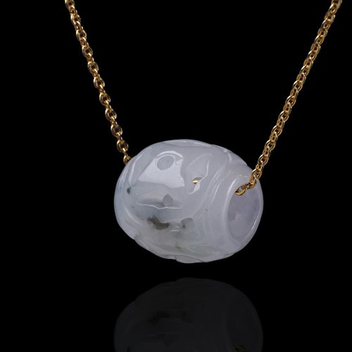 瓔珞珠寶盒 E.L.Jewelry Box 【萬事亨通】冰種飄花翡翠路路通項鍊| 天然緬甸玉翡翠A貨 | 送禮
