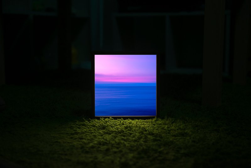 Lighto光印樣  Mini燈箱  晚霞(aPo) - 畫框/相架  - 木頭 藍色