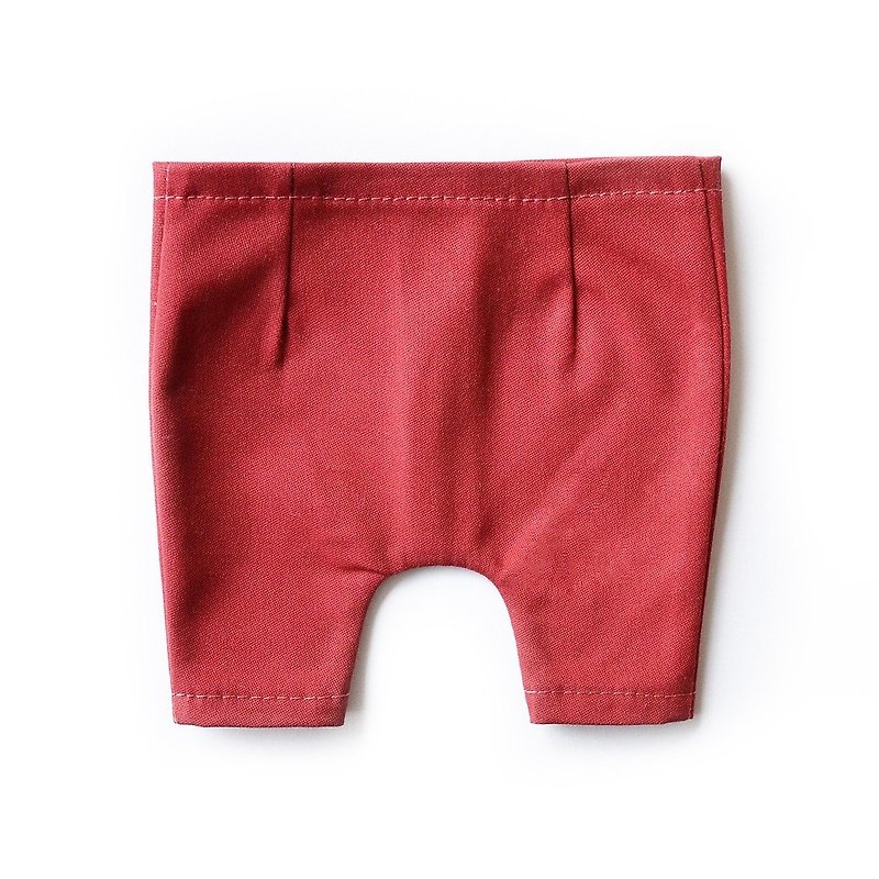 PK bears|Big Bear Basic Red Shorts - ตุ๊กตา - ผ้าฝ้าย/ผ้าลินิน สีแดง