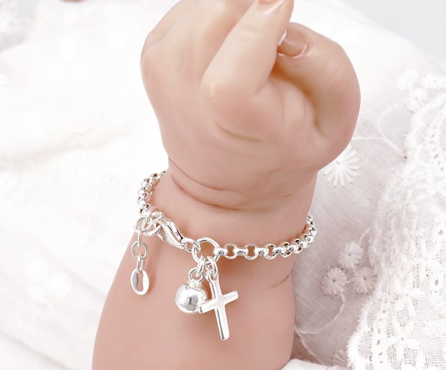 infant cross bracelet