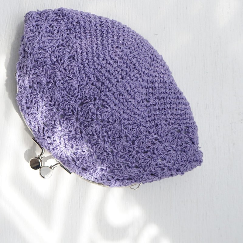 Ba-ba (m) Crochet pouch No.C1760 - 化妝包/收納袋 - 其他材質 紫色