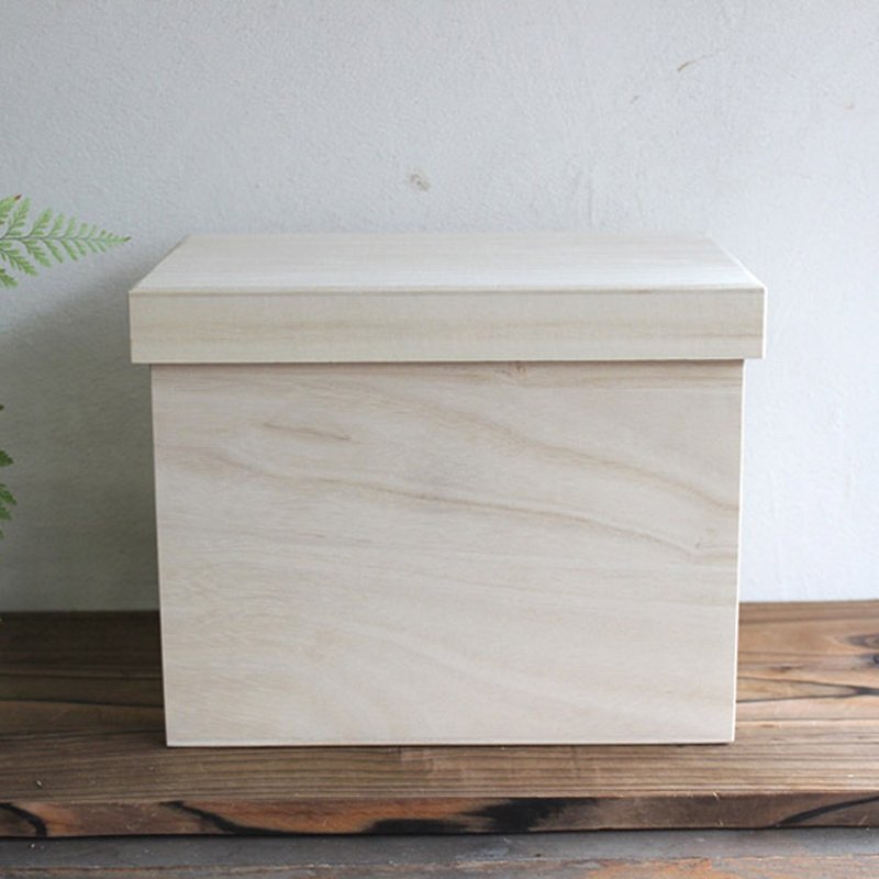 日本製　ブレッドケース　パンケース　無地　1.5斤　保存箱　桐箱   木製　米びつ - 調理器具 - 木製 ホワイト