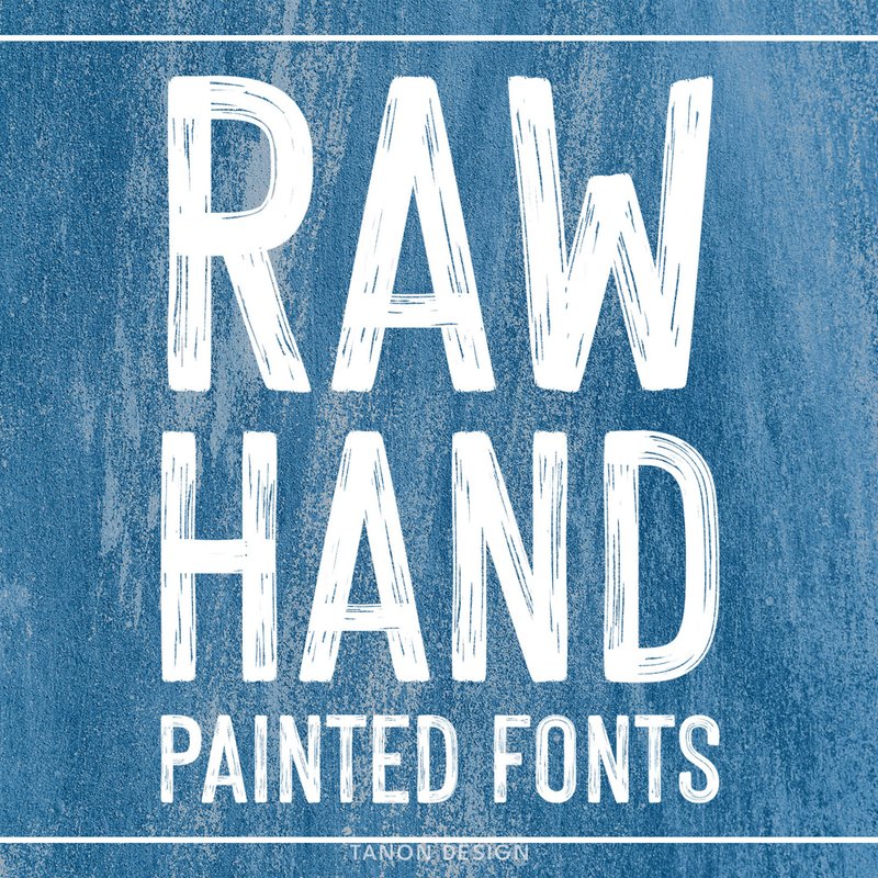 Raw Hand Painted brush fonts - 字體設計 - 其他材質 