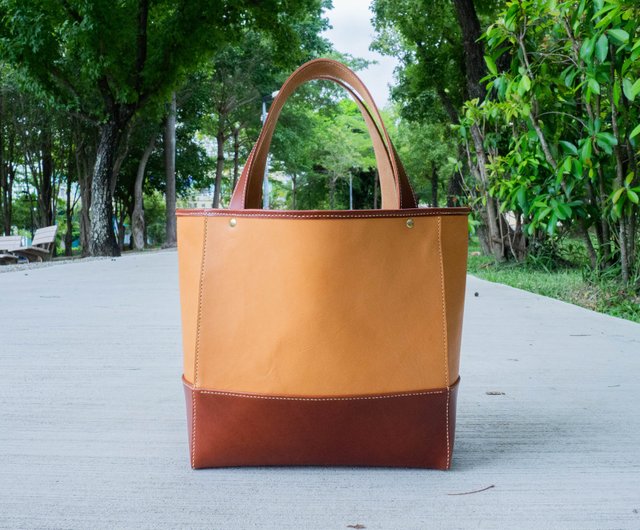 All Day Leather Tote, Handmade Genuine Leather