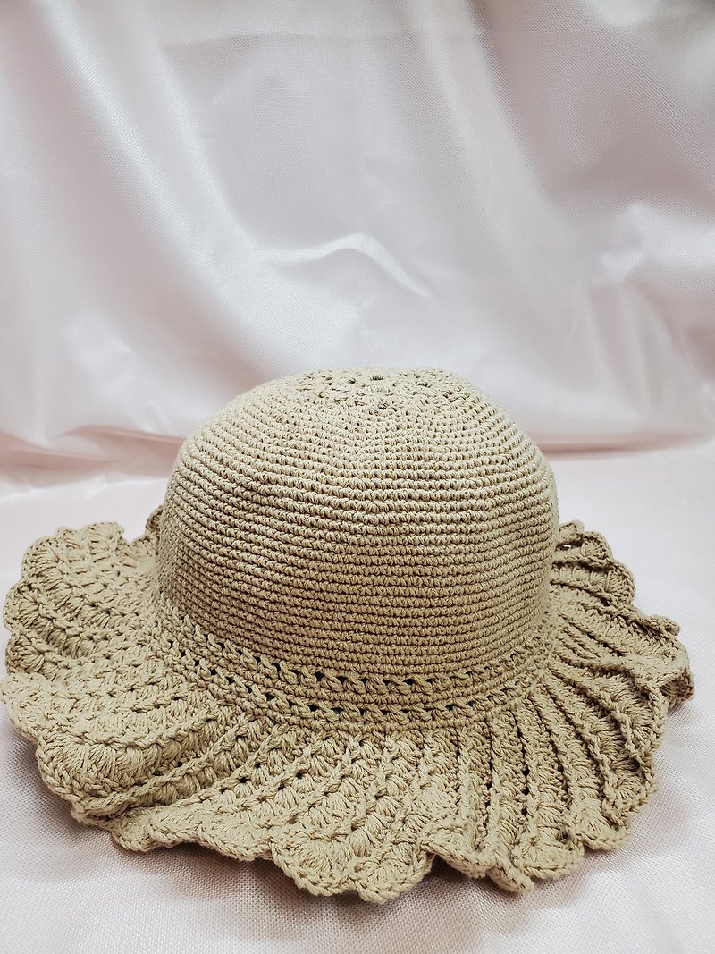 Big special price N3 cotton thread hand-made pattern knitted hat - หมวก - ผ้าฝ้าย/ผ้าลินิน 