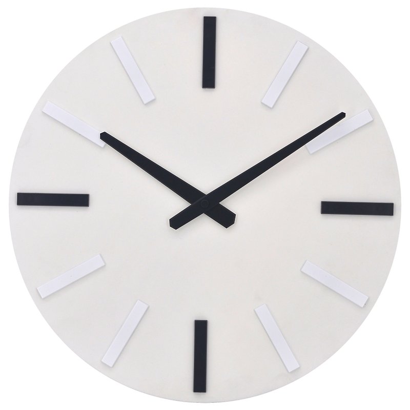 Mod - パーリーホワイトカラーチェンジャークロックアラームサイレント - 時計 - 木製 