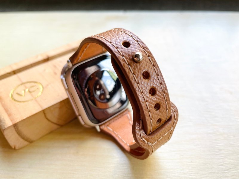 【Apple Watch 穿扣小蠻腰 真皮錶帶】義大利牛皮 女款錶帶 - 錶帶 - 真皮 咖啡色