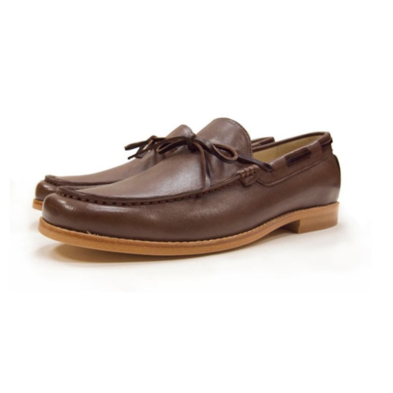Sweet Villians British Sailing Shoes 98286B Chestnut Brown | Mr. Guo Exclusive Order - Men's Oxford Shoes - Genuine Leather 