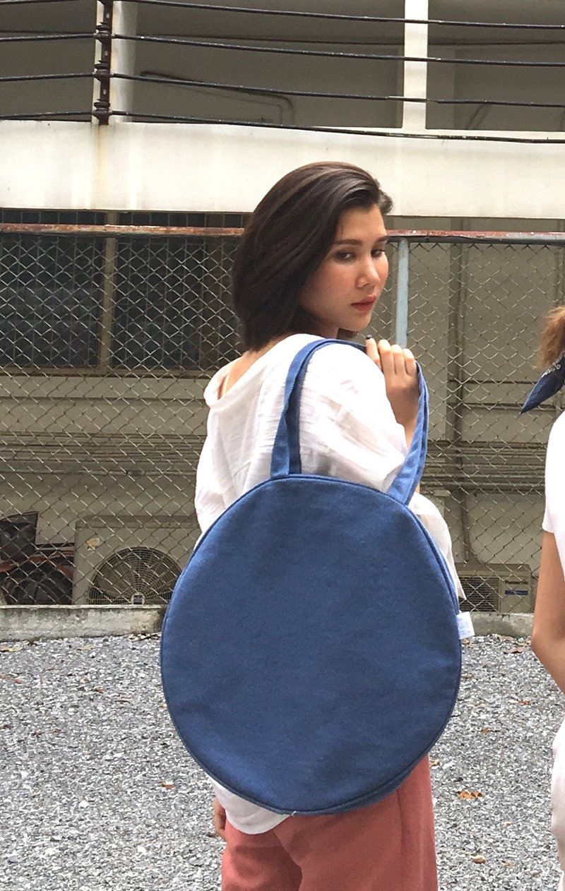 midnight blue tote bag - 其他 - 棉．麻 藍色