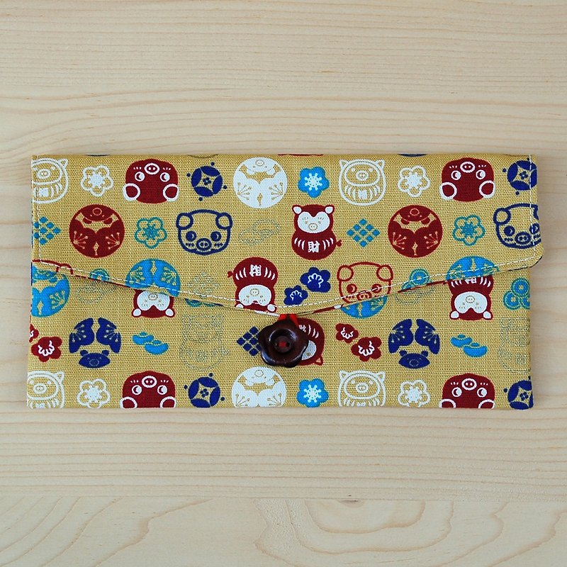 Lucky Lucky Pig Red Envelope Bag_Gold/Passbook Bag - Chinese New Year - Cotton & Hemp Gold