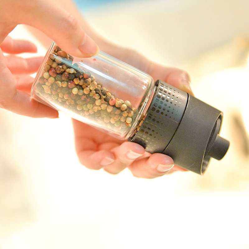 [41% off for any 3 pieces] MIX glass pepper grinder jar PENNE 100ml - ขวดใส่เครื่องปรุง - แก้ว สีดำ
