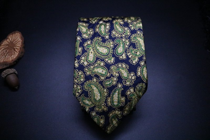 Blue Paisley Silk Tie/ - Ties & Tie Clips - Silk Multicolor