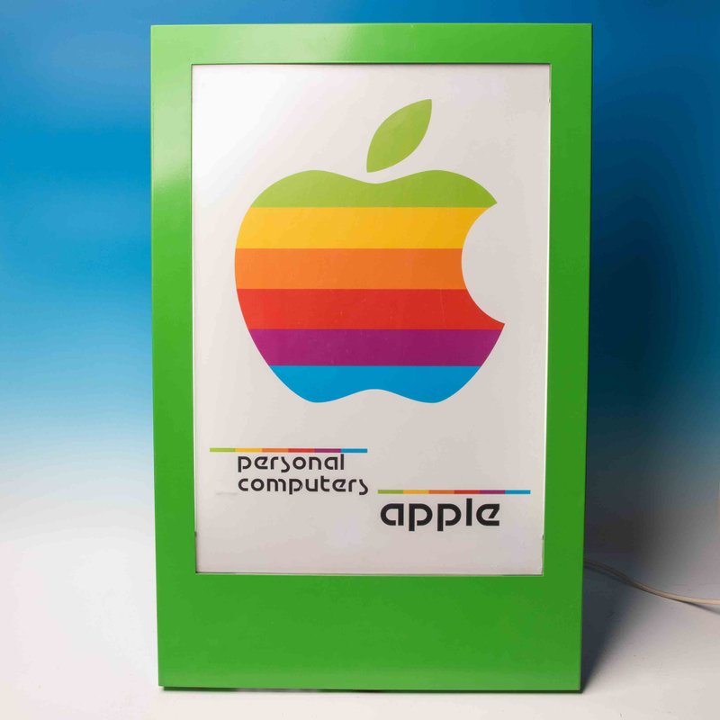 桑惠商號 1977s 美國製 APPLE  COMPUTER 蘋果電腦廣告燈箱 - 壁貼/牆壁裝飾 - 其他金屬 綠色